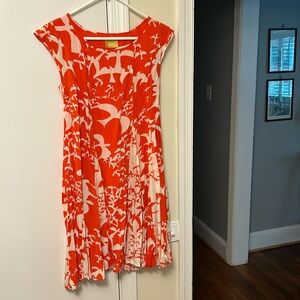 Orange anthropology dress